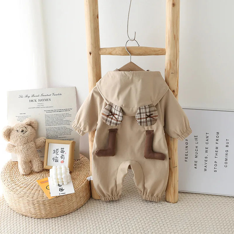 Spring Baby Romper - Cute Newborn Outfit, Unisex Casual Jumpsuit for 0-12M, Soft & Comfortable