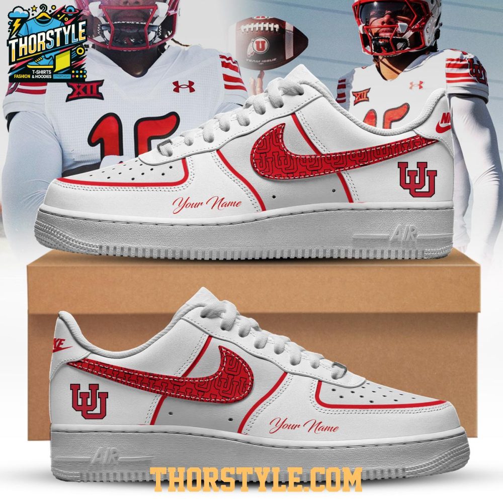 Utah Utes 2025 Icy Icing The Kicker Personalized Air Force 1 Shoes
